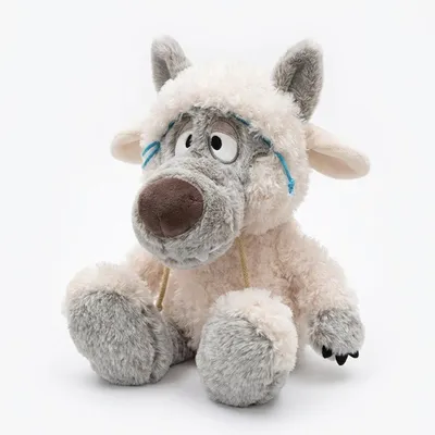Produktbild von Wolf in Kleidung Plüschtier Kuscheltier Stofftier Plüsch Puppe Kinder Geschenk Geburtstag Weihnachten Halloween Deko - Größe: 50cm