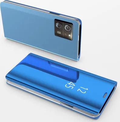 Produktbild von Handy Hülle für Xiaomi 13T / Xiaomi 13T Pro Clear View Hülle Klapp Flip Hülle Bumper Cover Spiegel Mirror, Farbe: Blau