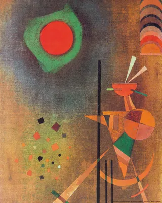 Obrázek produktu pro Wassily Kandinsky umělecký tisk obraz - Aufleuchten, 1927 (50 x 40 cm)