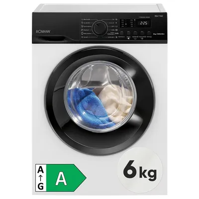 Produktbild von Bomann® Waschmaschine 6kg | Invertermotor - effizient, leise & langlebig | max. 1000 U/min | LED-Display | WA 7162 weiß