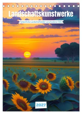 Produktbild von Schöne Landschaften (Tischkalender 2027 DIN A5 hoch), CALVENDO Monatskalender