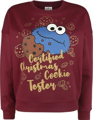 Produktbild von Sesame Street Weihnachtspullover Damen Christmas Cookie rot XXL