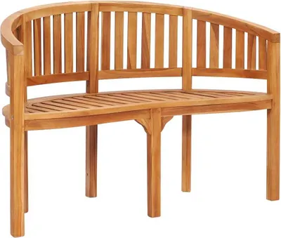 Produktbild von The Living Store Bananenbank 120 cm Massivholz Teak