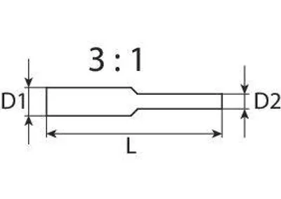 Produktbild von SWGAutomotive Schrumpfschlauch Wärmeschrumpfschlauch 77101240080 Polyolefin strahlenvernetzt (PEX) Blisterpack 0,5m