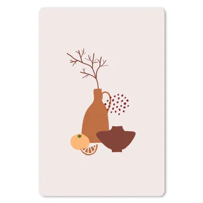 Produktbild von MuchoWow® Mauspad Mousepad Vasen - Obst - Design 40x60 cm - Mousepads - Maus Mat - Pad - Mausunterlage - Schreibtisch Accesoire