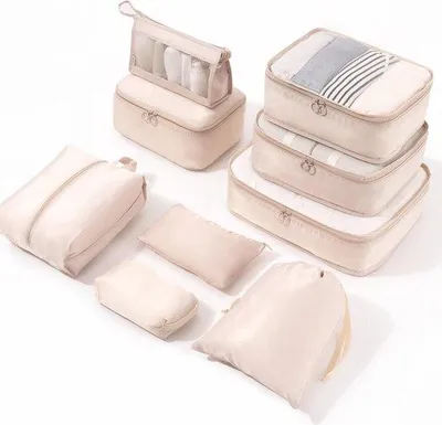 Produktbild von Famanu Kofferorganizer 9-teilig - Beige