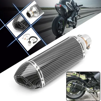 Obrázok produktu pre Univerzálny výfuk pre motocykle, 38-50 mm, vhodný pre Yamahy, športové motocykle, štvorkolky, skútre a horské bicykle