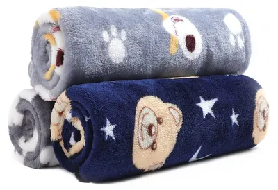 Produktbild von Hundedecke, waschbar - 3 Stück - Weiche Fleece-Decken - Größen S/M/L - Haustierdecke für Hunde/Katzen - Bequem und warm