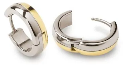 Produktbild von Boccia Damen Creolen 0539-07 Reintitan bicolor mit Goldplattierung