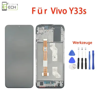 Produktbild von Für Vivo Y33S V2109 LCD Display mit Rahmen Bildschirm Schwarz + Werkzeuge