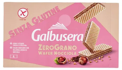 Produktbild von Zero-Grano glutenfreie und laktosefreie Erdnusscreme-Waffeln 180g - Galbusera