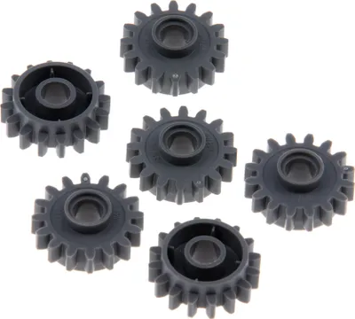 Obrázek produktu pro 6x ozubené kolo Lego Technic nové-tmavě šedé 16 zubů spojka hladká 4237267 6542b