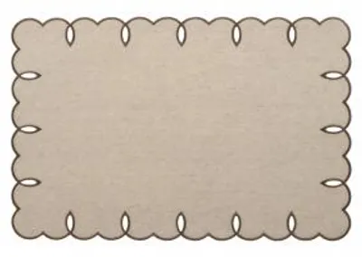 Immagine prodotto di H&H Set 4 Tovagliette Sagomate In Cotone E Lino Ecru Cm 45X30