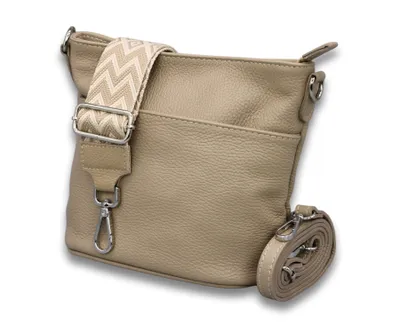 Produktbild von Adel Bags Lina Schultertasche Leder, Umhängetasche für Damen, Taupe
