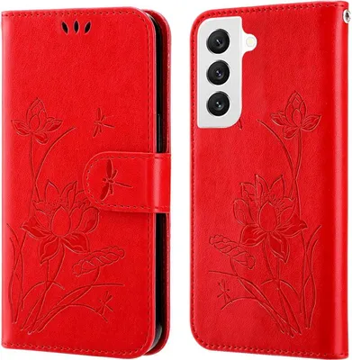 Produktbild von König Design Hülle kompatibel mit Samsung Galaxy S22 Plus 5G Kunstleder Handyhülle - Handy Case Rot