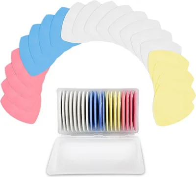 Produktbild von 20 Stück schneiderkreide, schneiderkreidestift, nähkreide, Boxed stoffkreide, kreidestift nähen, kreide nähen, Dreieckskreide, zum Markieren Von Diversen Stoffen und Ledern (4 Farben)