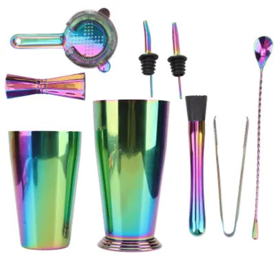 Cocktailset aus 304 Edelstahl, 7-teilig, für Mixgetränke
