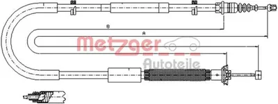 Produktbild von METZGER Handbremsseil Seilzug Feststellbremse für FIAT STILO (192) Hinten Links 12.0703