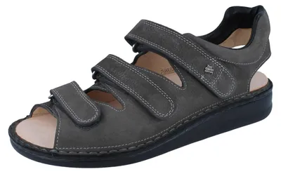 Immagine prodotto di Finn Comfort Tunis sandalo da uomo, comodo, in pelle, grigio, classico - sandalo / mulo da uomo, grigio, in pelle (impala)