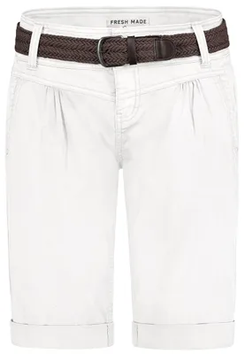 Produktbild von Fresh Made Bermuda Chinoshorts mit geflochtenem Gürtel und Taschen Größe: M