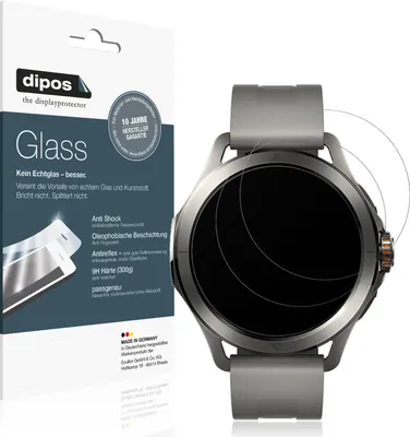Produktbild von 2x Schutzfolie für Xiaomi Watch S4 matt - Anti-Shock 9H Folie dipos Glass Kunststoffglas