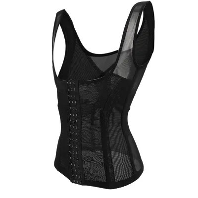 Produktbild von Taillenformer Shapewear Damen Korsett Atmungsaktiv Figurformend Taillenformer Schwarz L