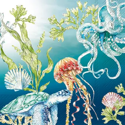 Produktbild von DEEP BLUE SEA Lunch-Servietten L1044300