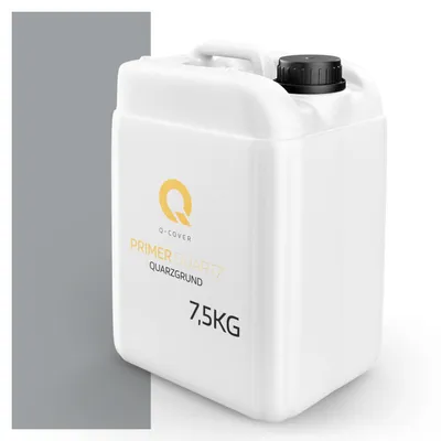 Produktbild von Quarzgrund für Silikonharz-Putz Grau-blau F243 7,5 kg – Haftgrund für innen & außen, quarzhaltige Grundierung Q-COVER