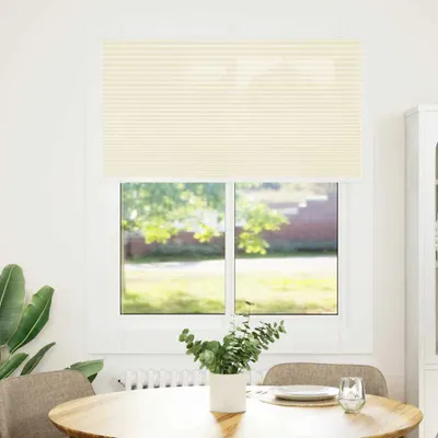 Obrázok produktu pre vidaXL Plisovaná žalúzia krémová 105x150 cm šírka látky 104,4 cm polyester