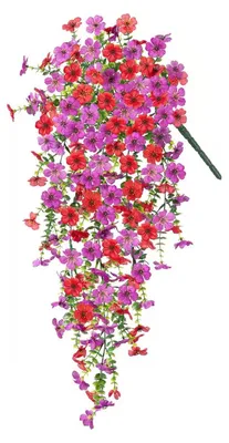 Produktbild von Künstliche Veilchenranke, realistische, UV-beständige Kunstblume aus Rattan, für drinnen und draußen, Garten, Veranda, Terrasse, Wanddekoration, künstliche Blüte