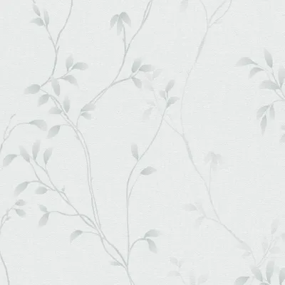 Produktbild von Vliestapete Blumentapete Weiß Grau Blumenoptik 397673 Mustertapete Pure Elegance