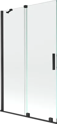 Immagine prodotto di Mexen Velar paratia da vasca a 2 ante scorrevole 110 x 150 cm, trasparente, nero - 896-110-000-01-70