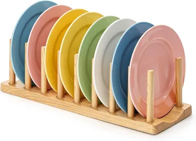 Produktbild von Aufbewahrungsregal Kunststoff, 8 verstellbare Fächer, für Pfannen und Schneidebretter, Küchenorganizer