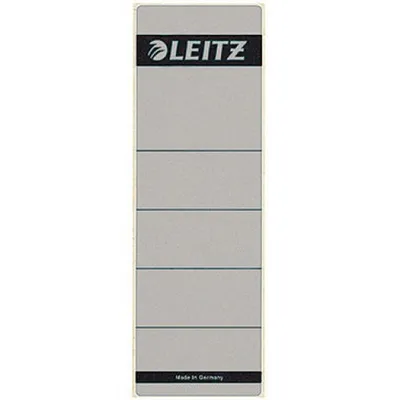 Obrázok produktu pre Štítok na zakladače Leitz 16420085 krátky/široký papier sivý 10 ks/balenie.