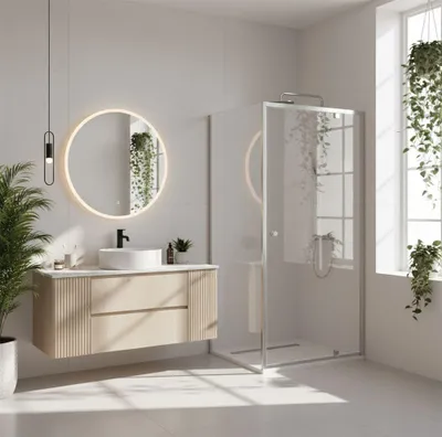 Obrázok produktu pre Rohová Sprchová Kabína Rea Primo Swing 80X80 Chrome