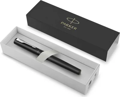 Produktbild von Parker Vector XL, Schwarz, Kartuschenfüllsystem, Blau, Edelstahl, Medium, Beidhändig