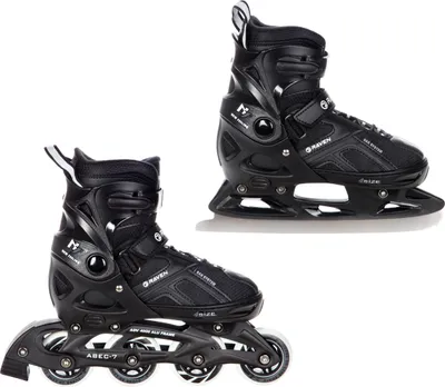 Produktbild von 2in1 Schlittschuhe Inlineskates Raven Pulse Black 37-40 verstellbar