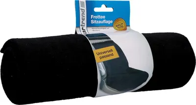Produktbild von cartrend Frottee Sport-Sitzauflage, Autositzbezug, Schonbezug für Auto und LKW, universelle Passform, schwarz