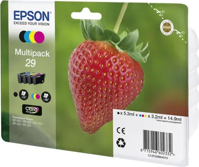 Immagine prodotto di Epson 29 Multipack - 4er-Pack - Schwarz, Gelb, Cyan, Magenta - Tintenpatrone (C13T29864012)