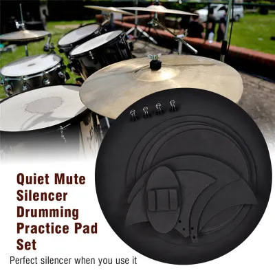 Produktbild von 10pcs Mute Silencer Drumming Praxis Pad Bass Drums Quiet Sound aus schwarz