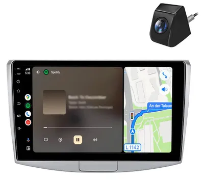 Obrázek produktu pro Android autorádio se zadní kamerou pro VW Passat B6, B7, CC a Magotan (2010–2015) – bezdrátové připojení, CarPlay, Android Auto, WiFi, GPS navigace, RDS, DSP, DAB+, BT, 10 palců, 2+64 GB
