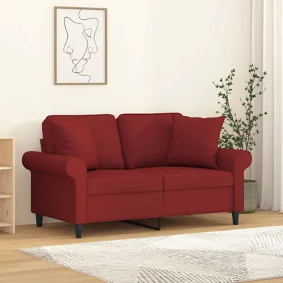 Immagine prodotto di The Living Store Cuscino decorativo 2 pezzi. Tessuto rosso vino 40x40 cm