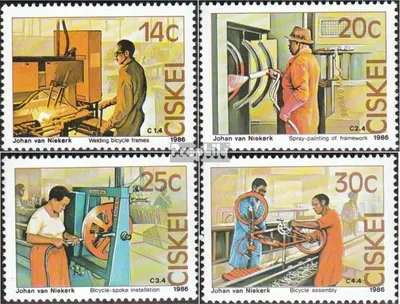 Produktbild von Briefmarken Südafrika - Ciskei 1986 Mi 102-105 (kompl.Ausg.) postfrisch Fahrradherstellung