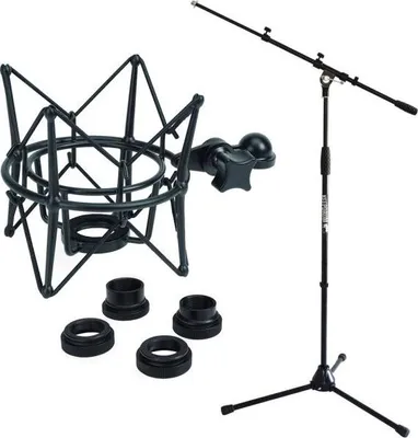 Produktbild von keepdrum Mikrofonständer MS106 mit Mikrofonspinne Schwarz