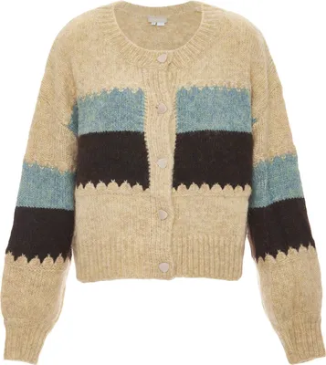 Image de Pull pour femmes Jalene - blanc laine multicolore, XL/XXL