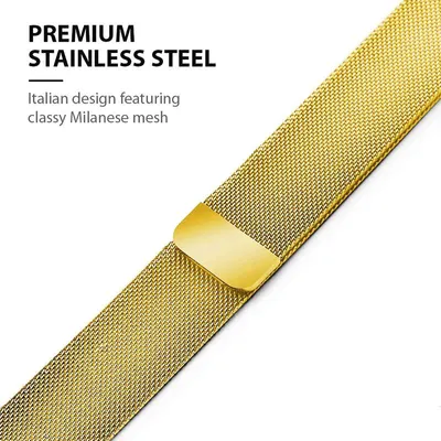 Produktbild von Crong Milano Steel - Edelstahlarmband für Apple Watch 44/45/46/49 mm (Gold)