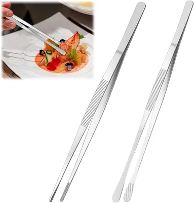 Produktbild von Feine Zange 30 cm, Edelstahl, extra lang, zum Braten und Servieren