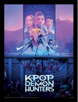Immagine prodotto di K-Pop Demon Hunters - Poster incorniciato Key Art PM12480 (40 cm x 30 cm) (colorato)
