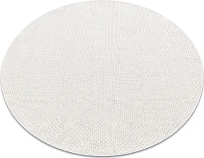 Obrázek produktu pro Koberec kulatý TIMO 6272 SISAL venkovní bílý bílý kruh PRŮMĚR 120 cm