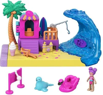 Produktbild von POLLY POCKET Pollyville Beach Day Set